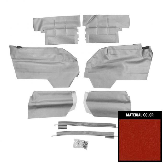 PUI Interiors 1962 Chevrolet Impala Convertible / "SS" Convertible Red Rear Door Panels 62BD63V