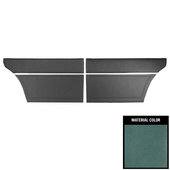 PUI Interiors 1965 Chevrolet Nova 4 Door Light Blue Rear Door Panels 65XD4D12R