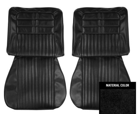 PUI Interiors 1963 Chevrolet Impala/SS Black Front Bucket Seat Covers 63BS55U