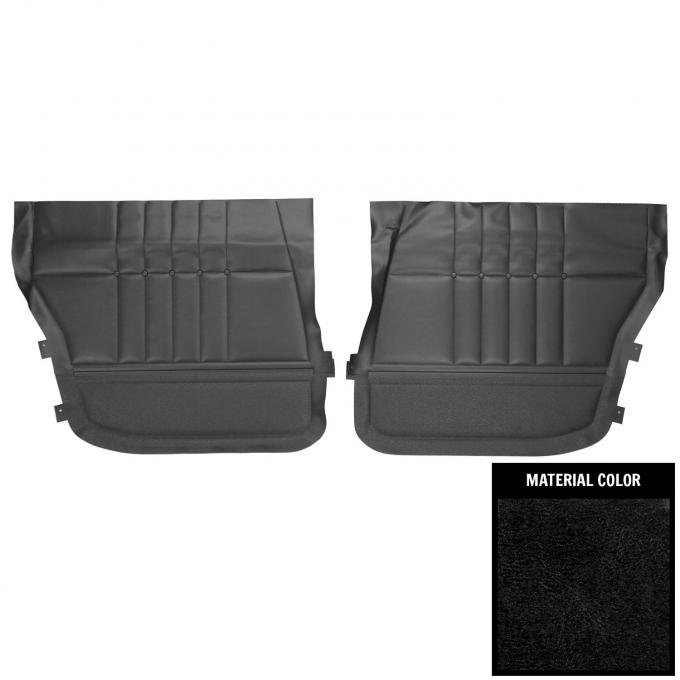 PUI Interiors 1965 Chevrolet Impala 4 Door Sedan/Wagon Black Rear Door Panels 65BD4D10R