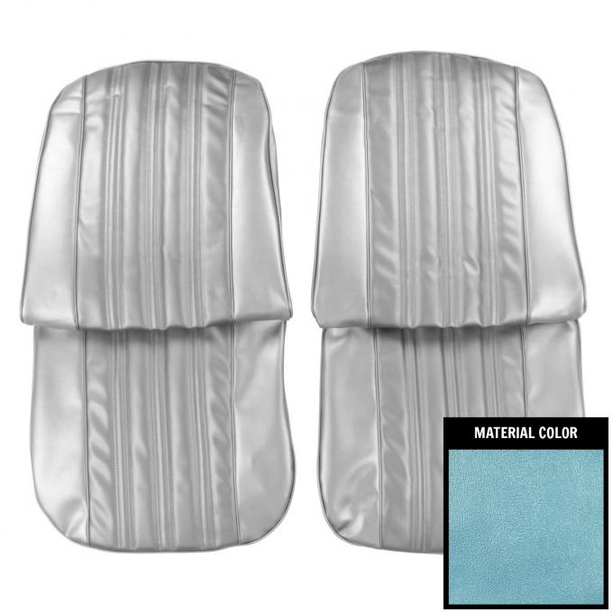 PUI Interiors 1966 Chevrolet Impala/SS Light Blue Front Bucket Seat Covers 66BS12U