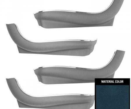 PUI Interiors 1966-1972 Chevelle/GTO/Cutlass/Skylark/Impala/Nova Dark Blue Plastic Seat Skirts 69ASBB16