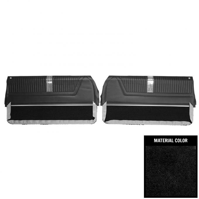 PUI Interiors 1965 Chevrolet Impala SS Pre-Assembled Black Front Door Panels PD550