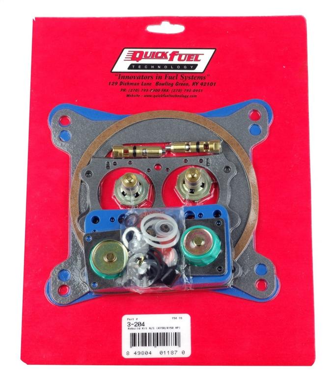 Quick Fuel Technology Non-Stick Rebuild Kit; Alcohol/E85 4150/4150 H.P. 3-208QFT