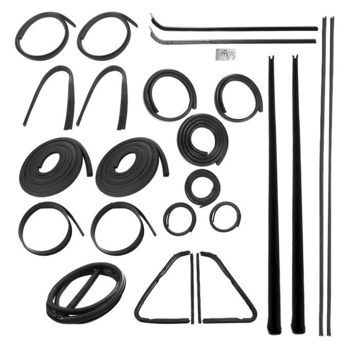 AMD Weatherstrip Kit, Full, w/ Reveal Trim Groove, 13pcs, 51-53 Chevy GMC Pickup Truck X599-4051-1S