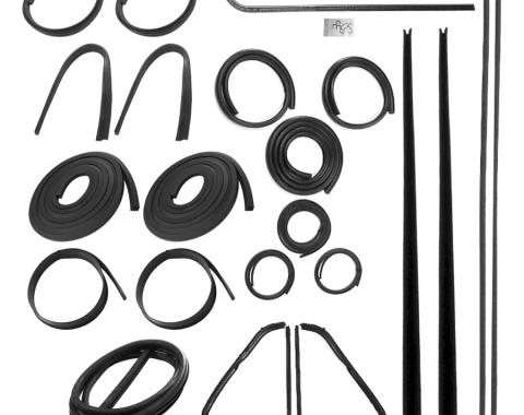 AMD Weatherstrip Kit, Full, w/ Reveal Trim Groove, 13pcs, 51-53 Chevy GMC Pickup Truck X599-4051-1S