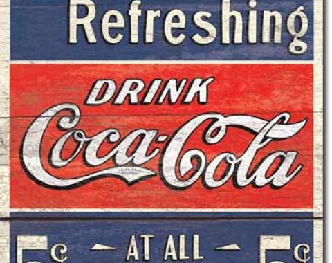 Tin Sign, COKE - Delicious 5 Cents