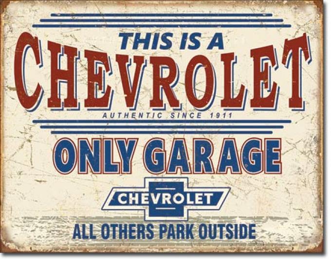 Tin Sign, Chevy Only Garage