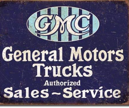 Tin Sign, GMC Trucks - Authorized