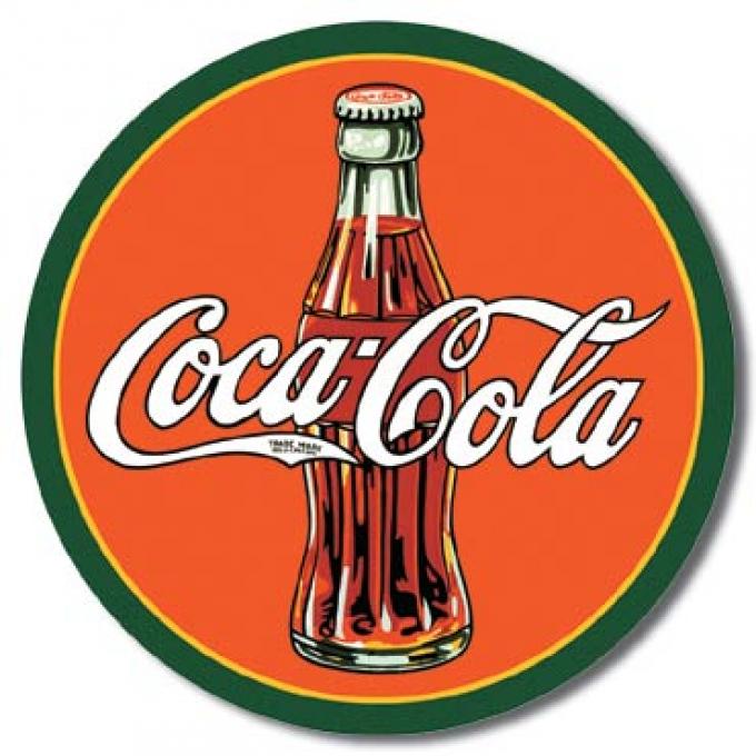 Tin Sign, COKE - Round 30's Bottle & Logo