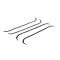 AMD Front Door Beltline Window Felts, Inner & Outer, Vent Window Delete Conversions, 55-59 Chevy GMC Truck U-KG2130