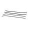AMD Front Door Beltline Window Felts, Inner & Outer, Vent Window Delete Conversions, 55-59 Chevy GMC Truck U-KG2130