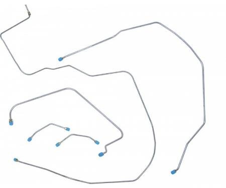 Full Size Chevy Power Front Brake Line Set, With Dual Master Cylinder, Use With Adjustable Style Proportioning Valve, 1958-1964