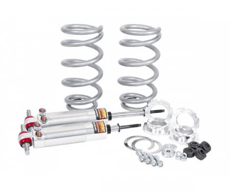 Chevy Shocks, Front, Coil-Over Dual Adjustable, 550 Lbs Spring Rate, Flaming River, 1955-1957