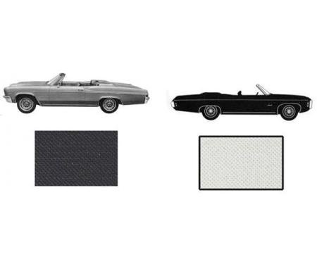 Full Size Chevy Convertible Top, With Pads & Plastic Window, Impala, 1965-1970