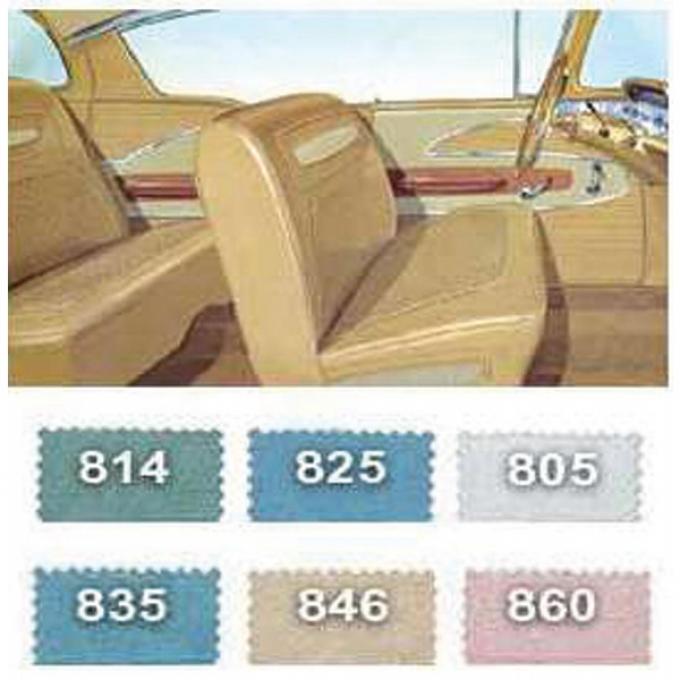 Full Size Chevy Preassembled Interior Door Panel & Quarter Trim Panel Set, 4-Door Hardtop, Bel Air, 1958