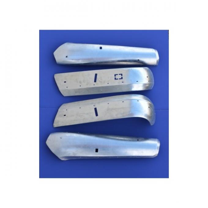 Classic Chevy Lower & Upper Seat Shells, With Tack Strip, 4-Piece Set, 2-Door Bench Seat, 1955-1956