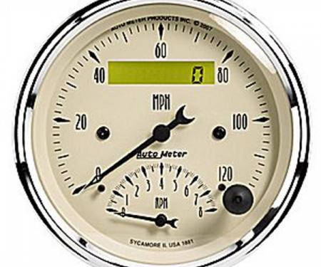 Chevy Autometer Speedometer & Tachometer Combo, Antique Beige Series, 1955-1957