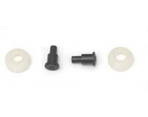 Full Size Chevy Nylon Window Roller & Rivet Kit, Non-Grooved, 1958-1964