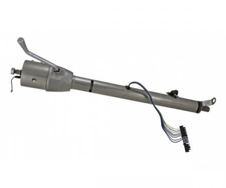 Chevy Flaming River Tilt Steering Column, With Neutral Safety Switch, Paintable Finish, 1955-1956 (Shifter On Column)