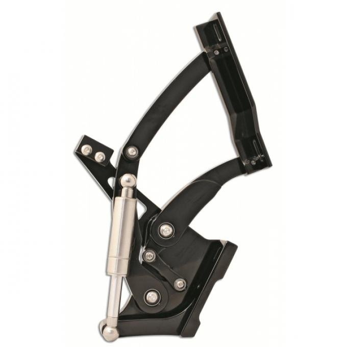 Late Great Chevy - Billet Aluminum Hood Hinges,  Black Anodized, Steel Hood, 1961