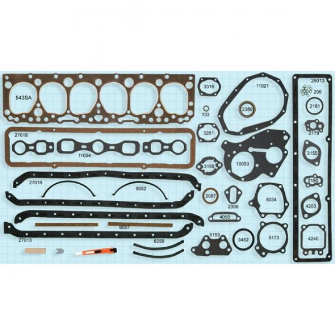 Chevy Engine Gasket Set, 235 CI, 1955-1957