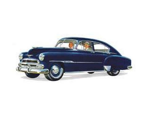 Chevy Rear Vent Vent Glass, Flipper Type Fleetline 210 4-Door Sedan, 1949-51