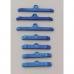 Chevy Moroso Valve Cover Hold Down Tabs, Steel, Powder Coated Blue, Big Block, 1955-1957