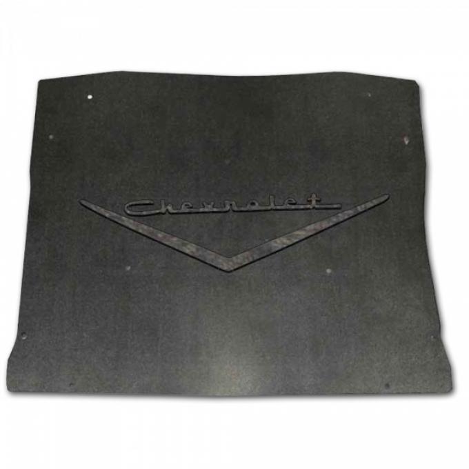 Chevy Under Trunk Cover, Quietride, 3-D Molded, With Logo, 1955-1956