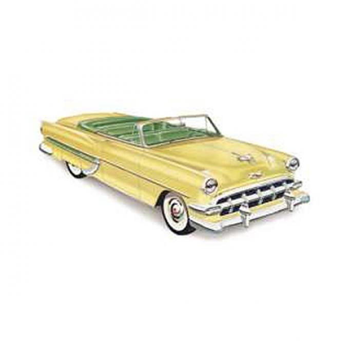 Chevy Quarter Glass, Clear, Convertible, 1953-1954