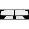 Full Size Chevy Door & Rear Quarter Panel Mylarr Water Shields, 2-Door Hardtop, Impala, 1959-1960