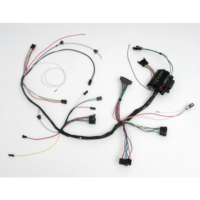 Full Size Chevy Dash Wiring Harness, With Column Shift Manual Transmission & Warning Lights, 1965