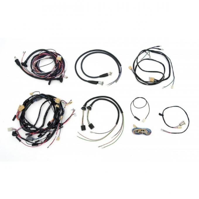 Chevy Wiring Harness Kit, V8, Manual Transmission, With Alternator, 2-Door Sedan, 1955