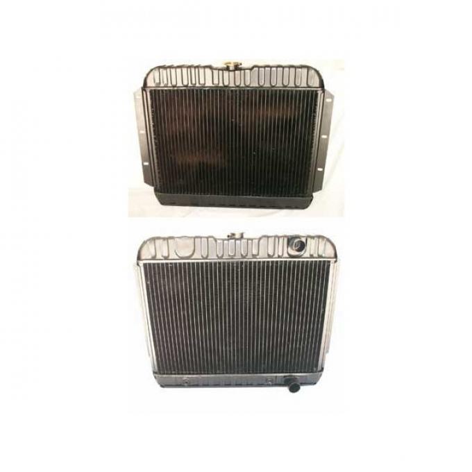 Full Size Chevy 3-Core Radiator, For Cars With Automatic Transmission, 6-Cylinder, 1961