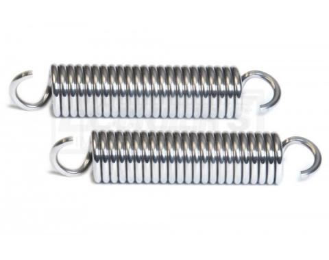 Chevy Hood Hinge Springs, Polished Stainless Steel, 1957