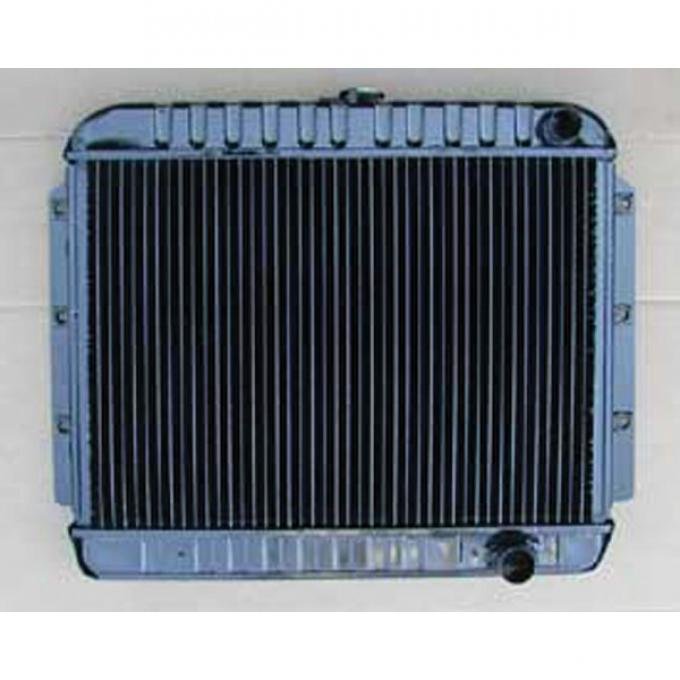 Full Size Chevy 4-Core Radiator, For Cars With Manual Transmission, 409ci, 1963