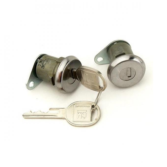 Chevy Door Locks, With Late Style Keys,1956 Hardtop Or Convertible & 1957 4-Door Hardtop