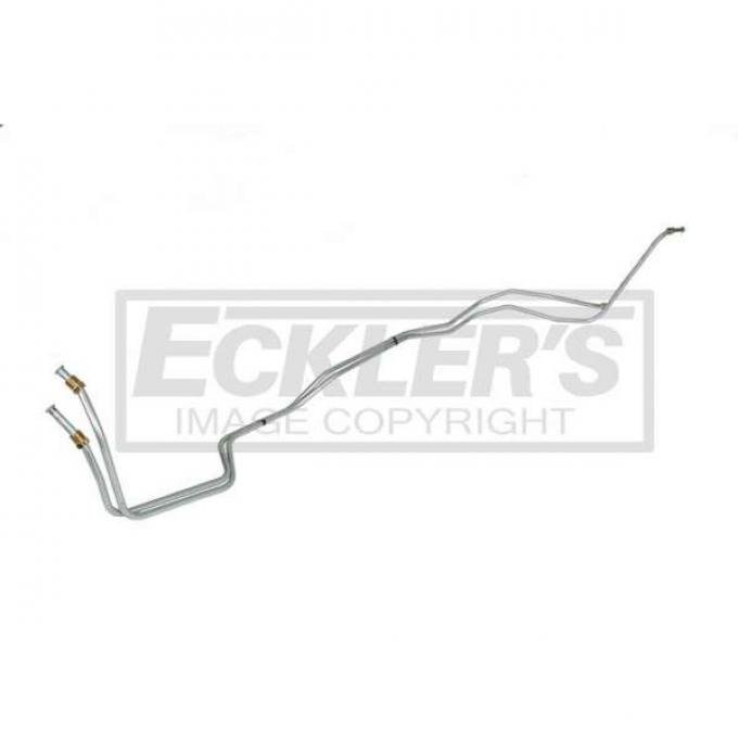 Chevy Transmission Cooler Line, Powerglide, V8, Two Inch Spacing, Stainless Steel 1967-1968
