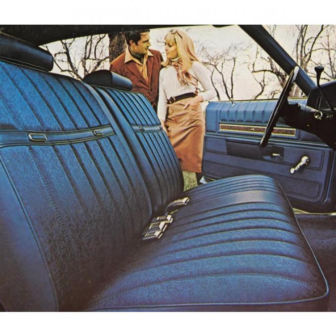 Full Size Chevy Seat Cover Set, Bench Cloth, 2-Door Hardtop, Impala, 1971