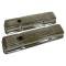 Chevy Small Block Chrome Valve Covers With 327 Logo, Short, 1955-1957