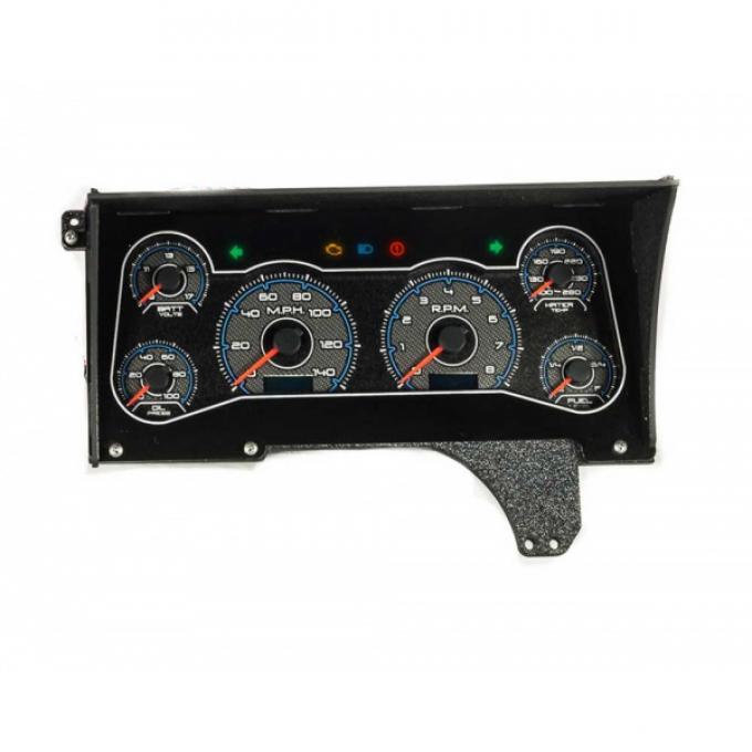 Malibu -CFR Redline Gauge Package, Black And Blue Dial 1982-1983