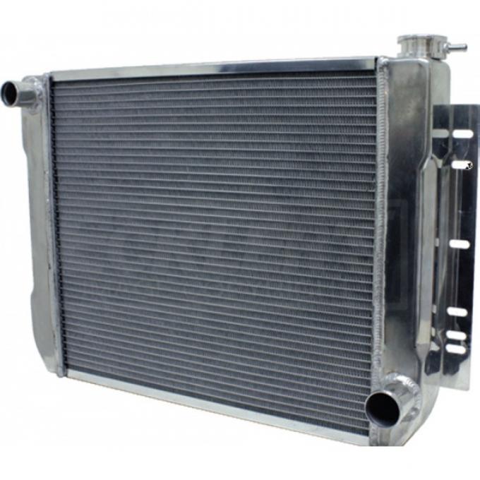 Full Size Chevy Aluminum Radiator, Automatic Transmission, Matte Finish, 1959-1972