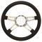 Early Chevy Steering Wheel, Volante S9, Black Leather, 1949-1954