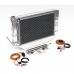 Chevy Cross-Flow Radiator Kit, Polished Aluminum, Complete, Griffin, 1955-1957
