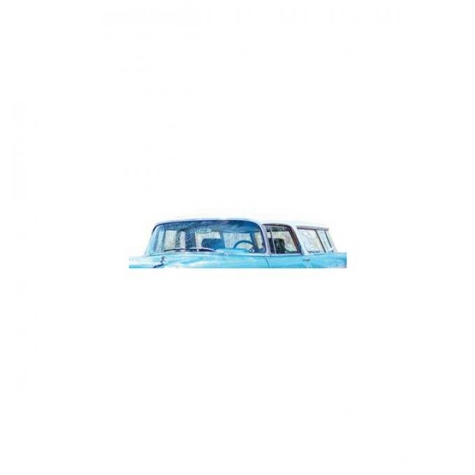 Chevy Side Glass Set, Date Coded, Clear, Nomad, 1955-1957