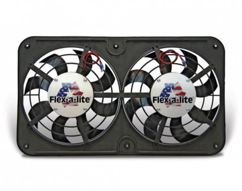 Early Chevy Dual Electric Fan Kit, Flex-A-Lite, 12'', 2500CFM 1949-1954