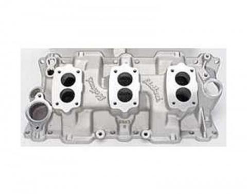 Early Chevy Edelbrock 3X2 Intake Manifold, Small Block, 1949-1954