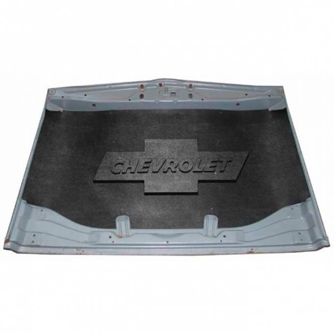 Full Size Chevy Under Hood Cover, Quietride AcoustiHOOD, 3-D Molded, With Logo, 1959-1960