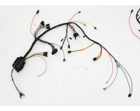 Full Size Chevy Dash Wiring Harness, With Column Shift Automatic Transmission & Warning Lights, 1965