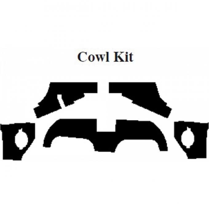 Chevy Impala Insulation, QuietRide, AcoustiShield, Cowl/Dash Kit, Coupe, 1959-1960